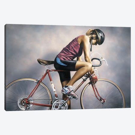 The Cyclist Canvas Print #PKE61} by Paul Kelley Canvas Art Print