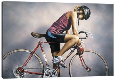 The Cyclist Canvas Art Print - Paul Kelley