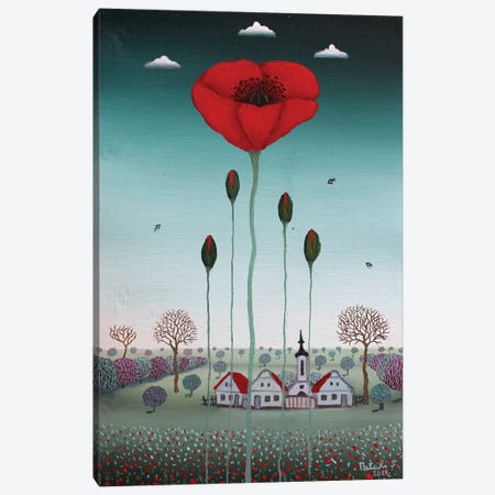 Red Poppy Canvas Print #PKI17} by Ferenc Pataki Art Print