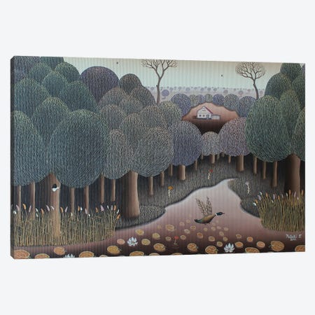 Autumn Landscape Canvas Print #PKI18} by Ferenc Pataki Canvas Art
