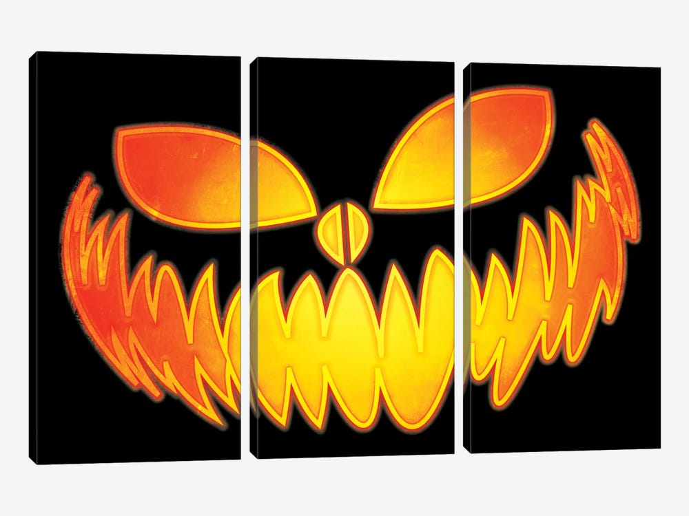 Pumpkin King by 5by5collective 3-piece Canvas Art Print
