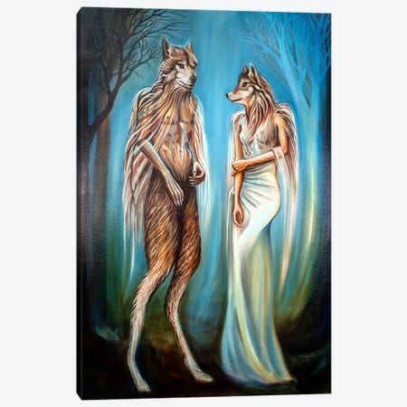 The Wolves Canvas Print #PKS43} by Paul Kingsley Squire Canvas Art Print