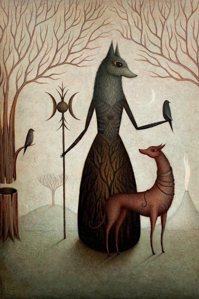 The Witch by Paul Barnes framed wall art