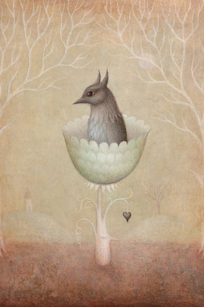 Natural Meets Mythical: The Bird And The Sleeping Flower by Paul Barnes