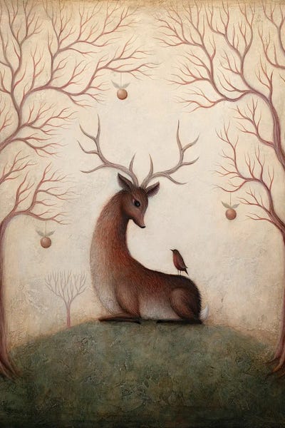 Fine Art Print: The Stag And The Bird by Paul Barnes