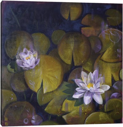 Water Lilies Canvas Art Print - Polina Kharlamova