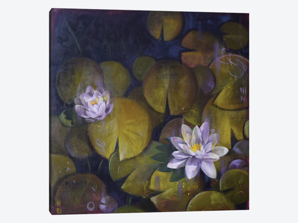 Water Lilies by Polina Kharlamova 1-piece Canvas Print