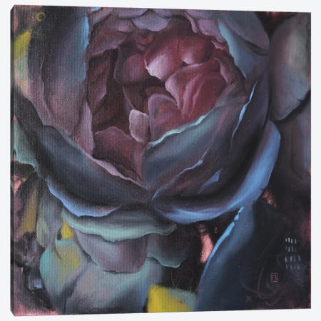 Dark Flower Canvas Print #PLK43} by Polina Kharlamova Canvas Art