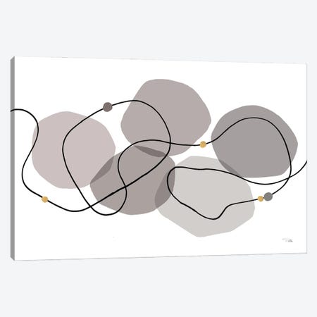 Sinuous Trajectory I In Grey Canvas Print #PLL26} by Pela Canvas Wall Art