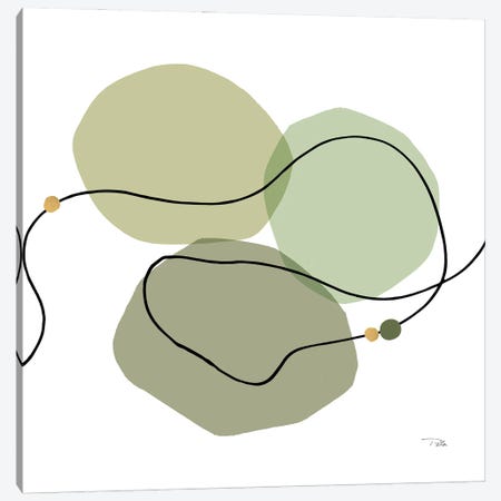 Sinuous Trajectory II In Green Canvas Print #PLL27} by Pela Canvas Wall Art