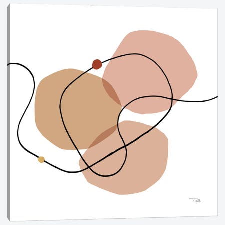 Sinuous Trajectory III In Blush Canvas Print #PLL28} by Pela Canvas Print