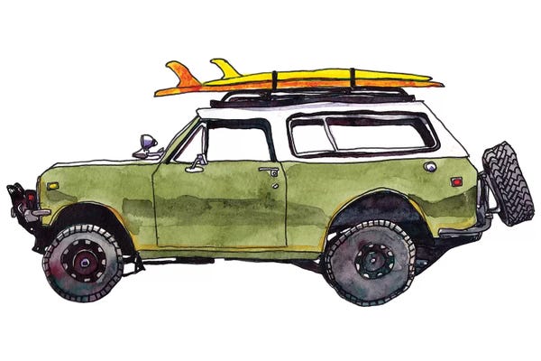 Kids Sports Art: Surf Car II by Paul McCreery
