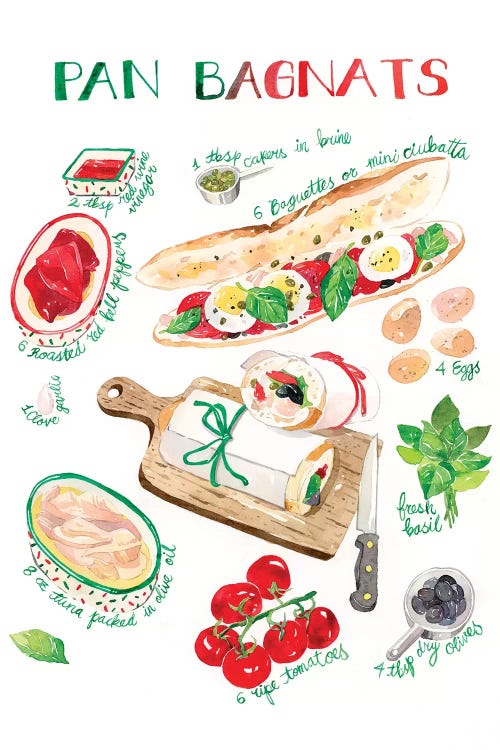 Pan Bagnats Recipe by Penelopeloveprints wall art