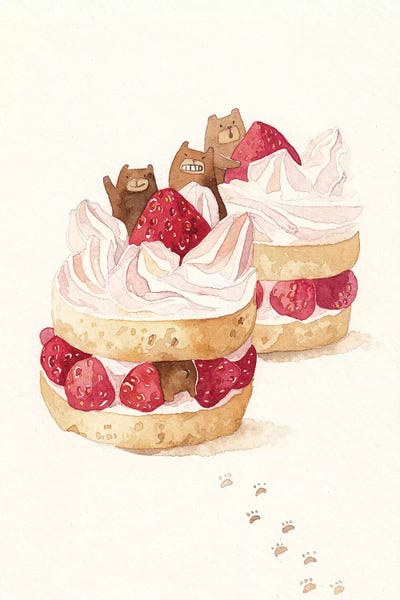 Foodie: Strawbeary Cake by Penelopeloveprints