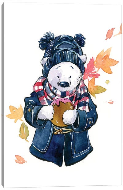 Winter Bear Canvas Art Print - Penelopeloveprints