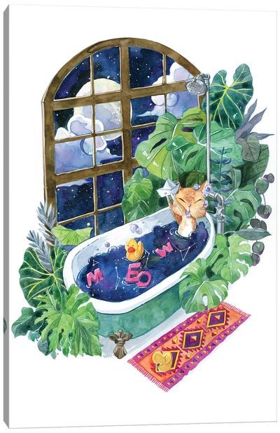 Bath Time Canvas Art Print - Penelopeloveprints
