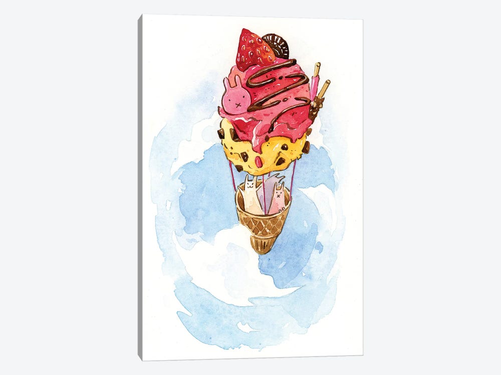 Ice Cream Journey by Penelopeloveprints 1-piece Canvas Art Print