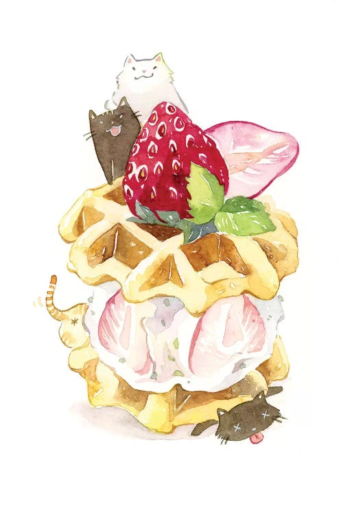 Kitty Waffle by Penelopeloveprints wall art