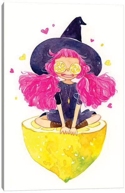 Lemon Witch Canvas Art Print - Penelopeloveprints