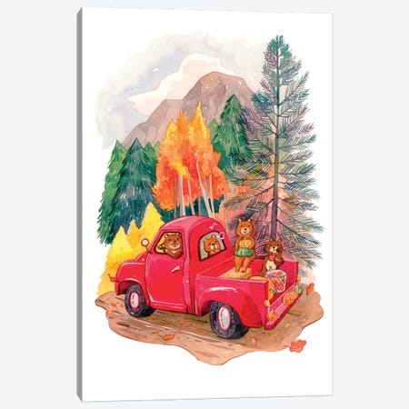 Little Red Truck Canvas Print #PLP29} by Penelopeloveprints Canvas Print