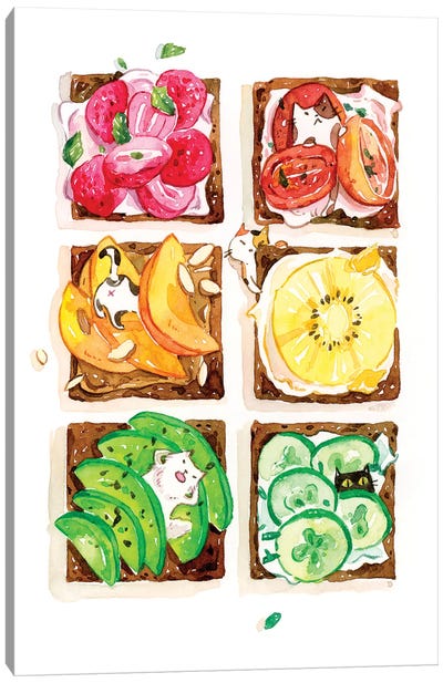 Rainbow Toast Canvas Art Print - Penelopeloveprints