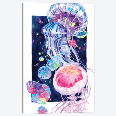 Jellyfish Canvas Print #PLP42} by Penelopeloveprints Art Print
