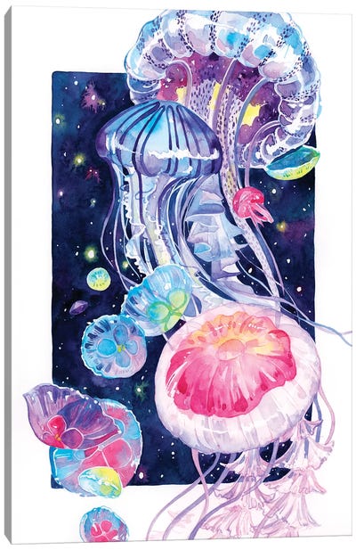 Jellyfish Canvas Art Print - Penelopeloveprints