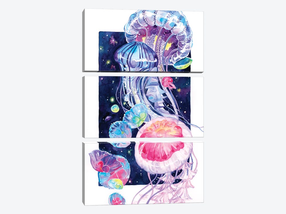 Jellyfish 3-piece Canvas Artwork