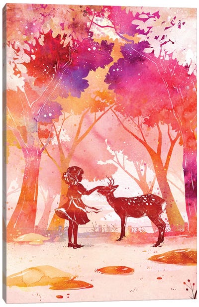 Deer Park Canvas Art Print - Penelopeloveprints