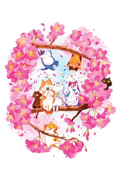 Japanimals: Spring Hanami by Penelopeloveprints