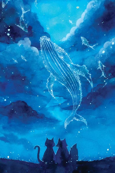 Kids Ocean Life Art: Star Gazing by Penelopeloveprints