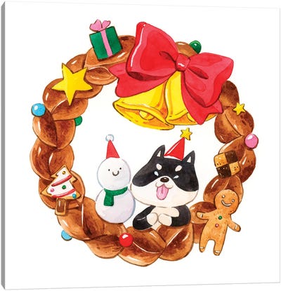 Happy Holidays Canvas Art Print - Cookie Art