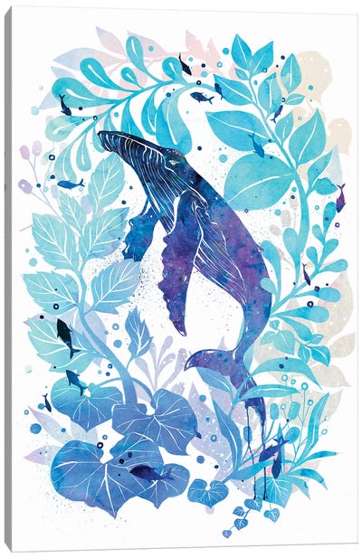 Humperback Whale Galaxy Canvas Art Print - Penelopeloveprints
