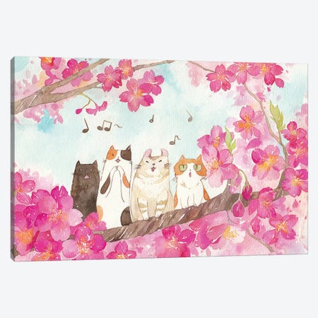 La Cat Ensemble Canvas Print #PLP9} by Penelopeloveprints Canvas Print