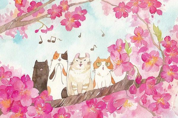 Japanimals: La Cat Ensemble by Penelopeloveprints