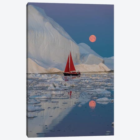 Greenland Night Canvas Print #PLS2} by Marc Pelissier Canvas Art