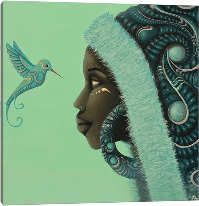 Kanoni Canvas Art Print - Contemporary Portraiture by Black Artists
