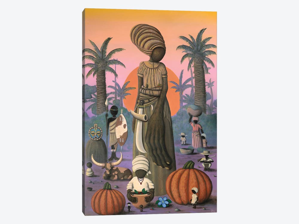 Nanny and the Pumpkin Seeds by Paul Lewin 1-piece Canvas Artwork