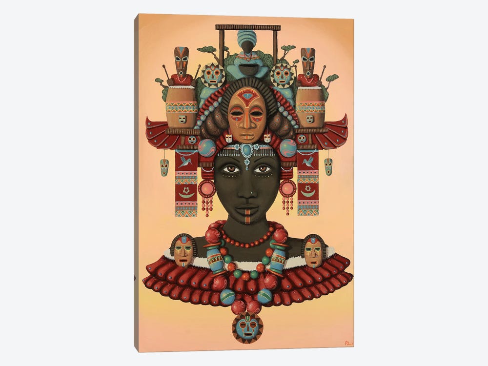 Temple of the Wooden Mask by Paul Lewin 1-piece Canvas Art Print