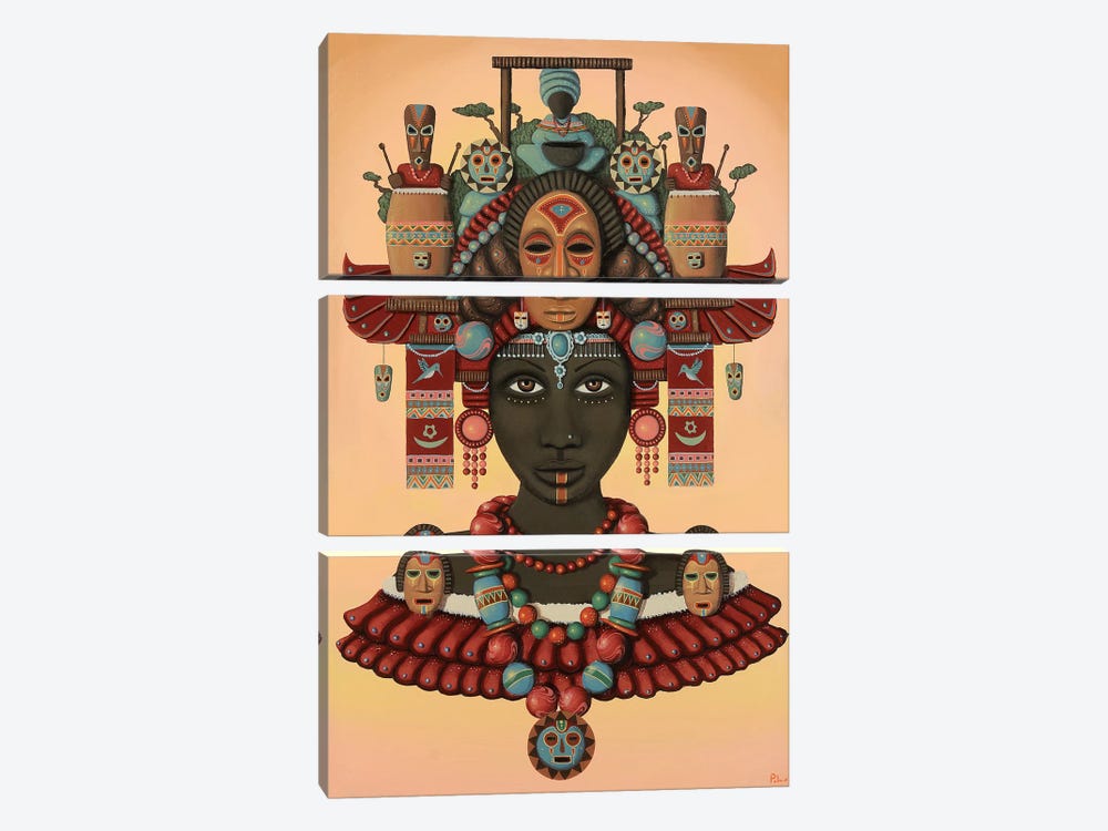 Temple of the Wooden Mask by Paul Lewin 3-piece Art Print