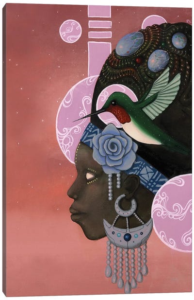 Theory of the Hummingbird Canvas Art Print - Afrofuturism