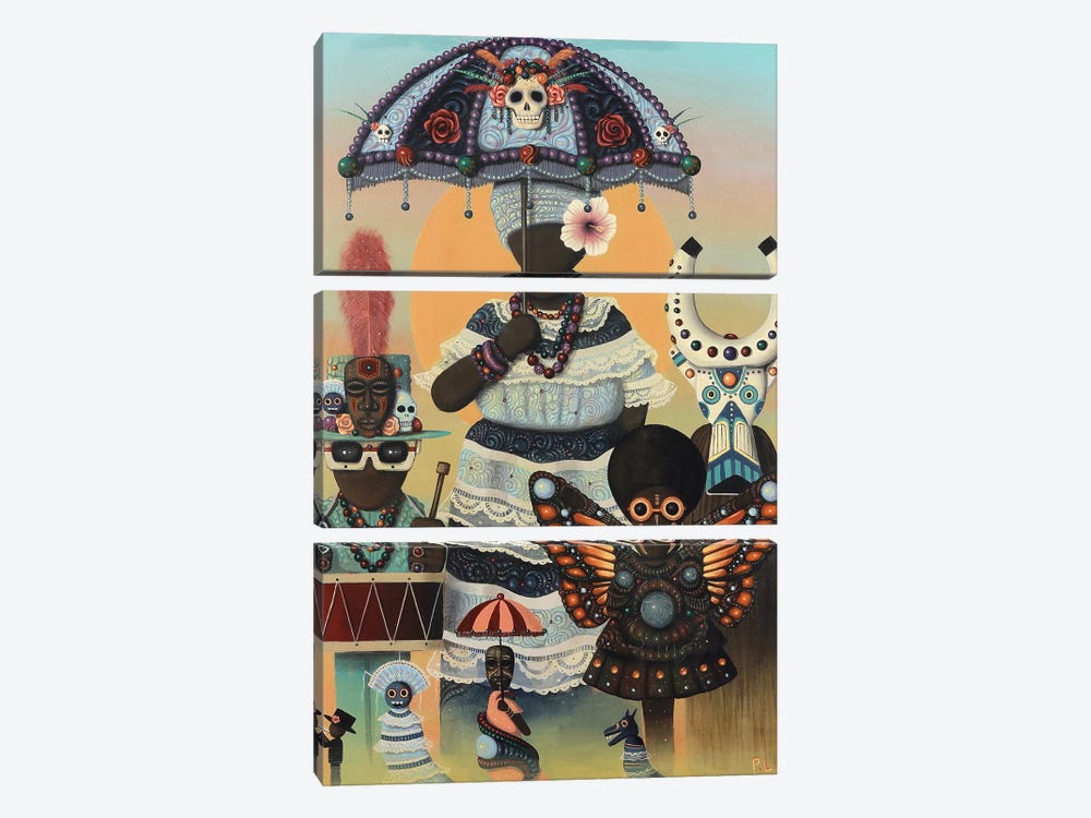 Carnival Day by Paul Lewin 3-piece Canvas Art