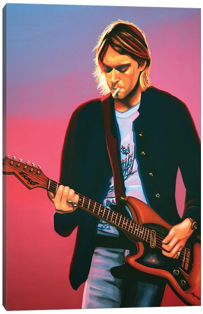 Kurt Cobain II Canvas Art Print - Nirvana