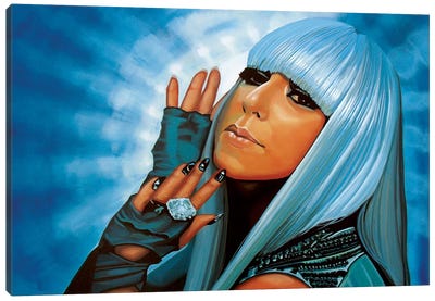 Lady Gaga Canvas Art Print - Pop Music Art