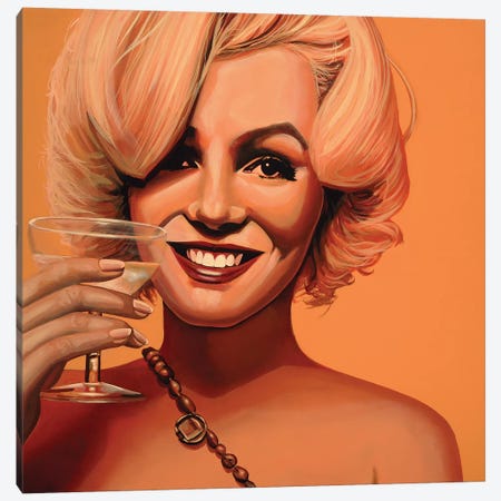 Marilyn Monroe V Canvas Print #PME114} by Paul Meijering Canvas Artwork