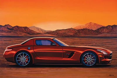 Mercedes Benz Sls Amg Gt Final Edition by Paul Meijering framed canvas print