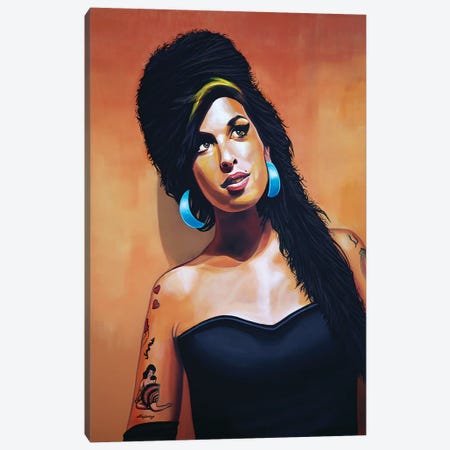 Amy Winehouse I Canvas Print #PME12} by Paul Meijering Canvas Artwork