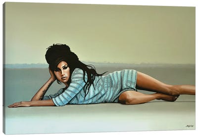 Amy Winehouse II Canvas Art Print - Paul Meijering
