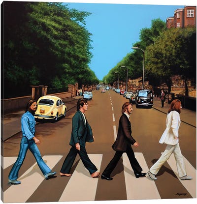 The Beatles Abbey Road Canvas Art Print - Celebrity Art