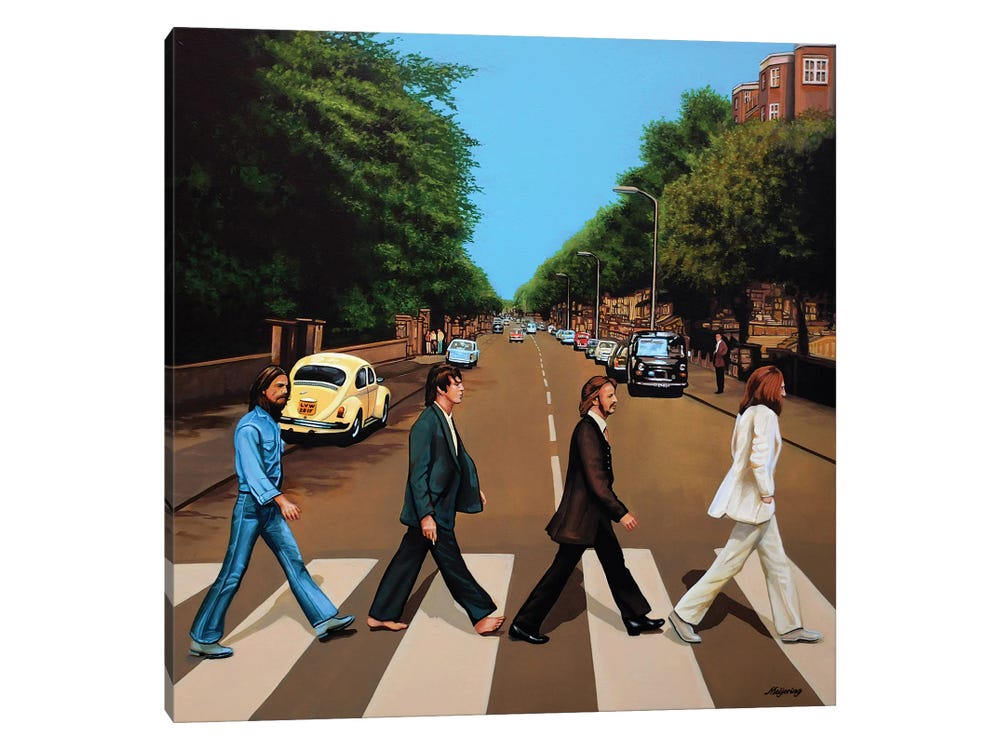 The Beatles Abbey Road Canvas Artwork by Paul Meijering